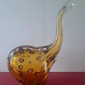 Hand Blown Glass Elephant